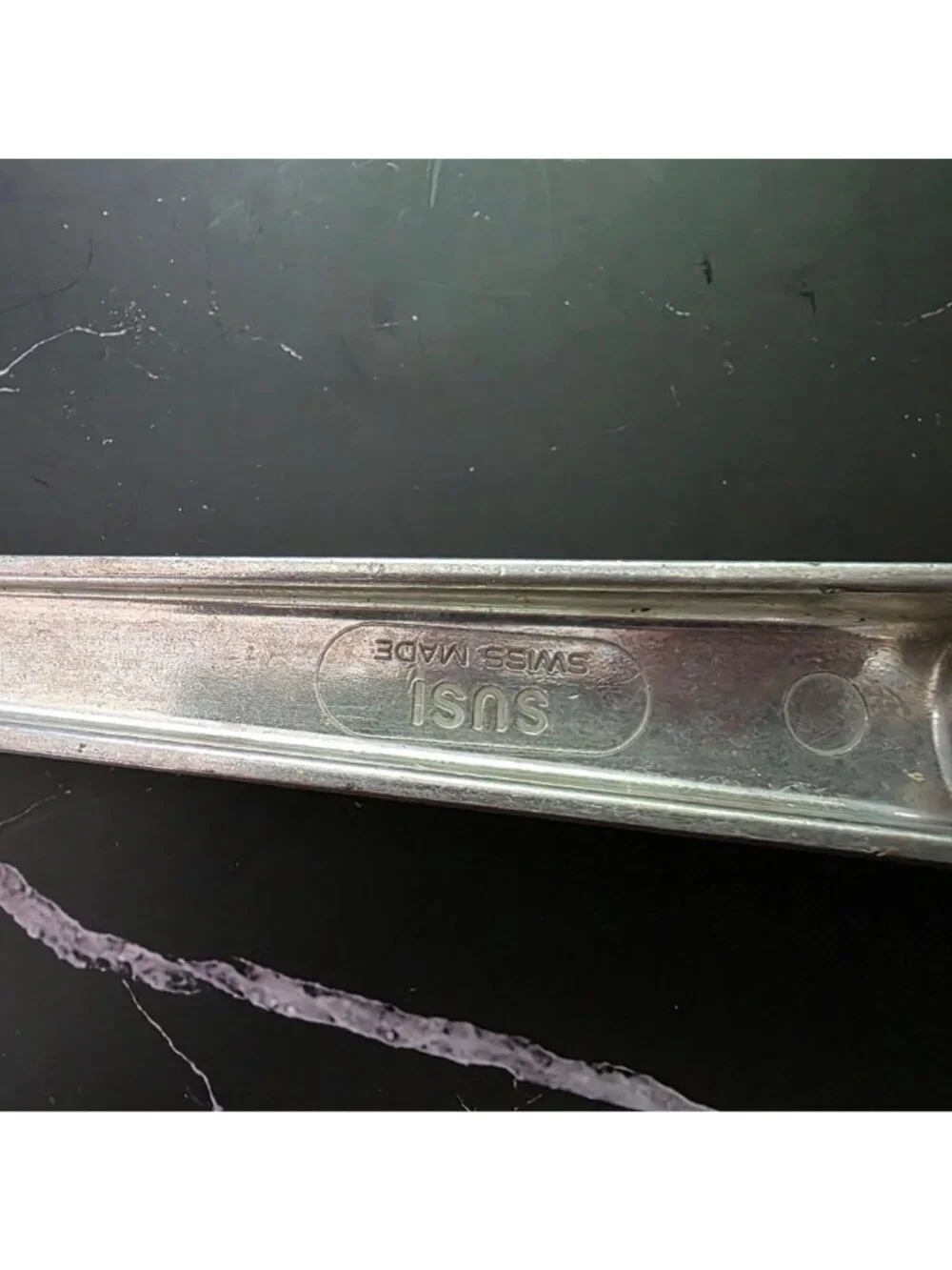 Vintage Susi Swiss-Made Metal Garlic Press Durable Kitchen Tool